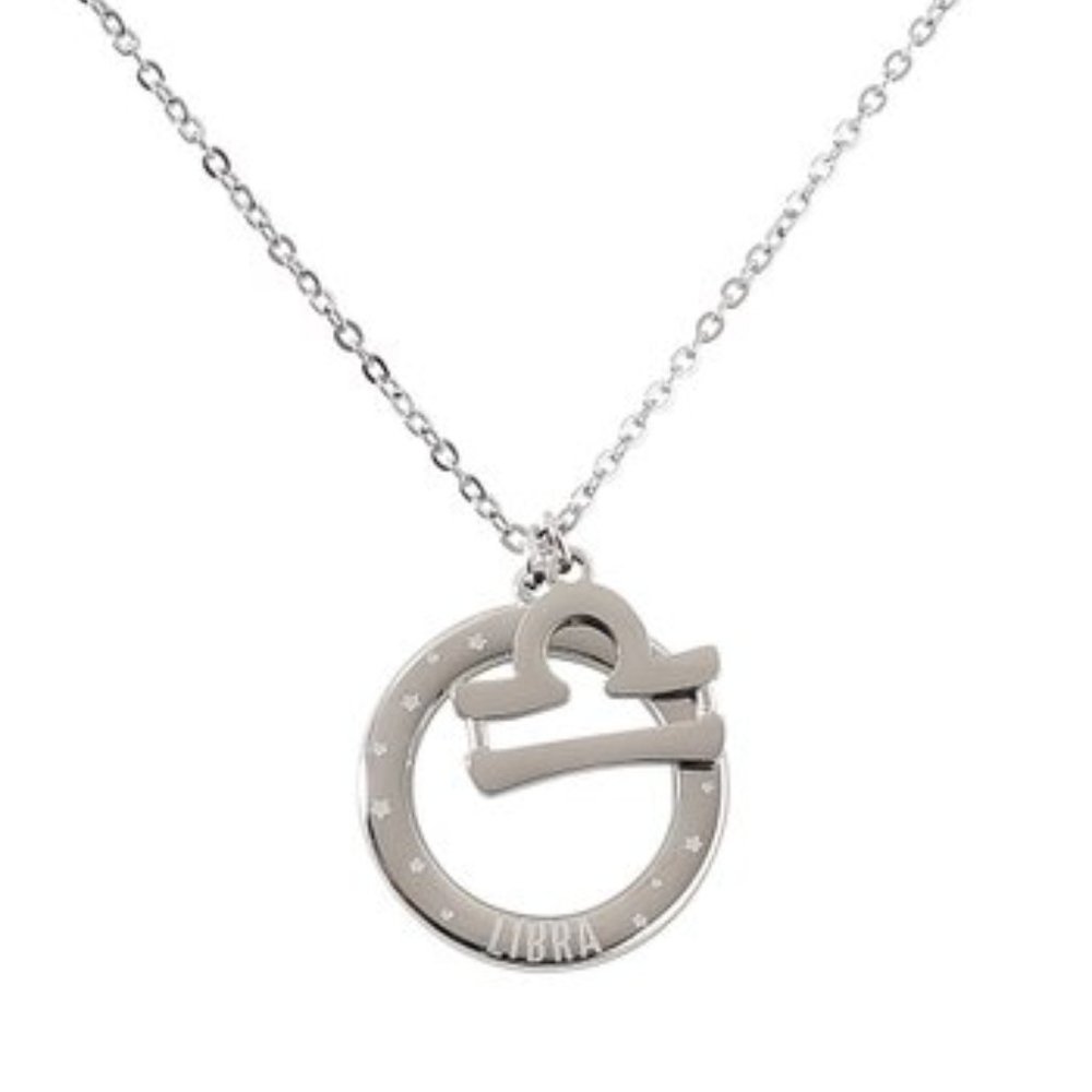 Quotes by Izzy and Oliver Stainless Steel Libra Pendant Necklace